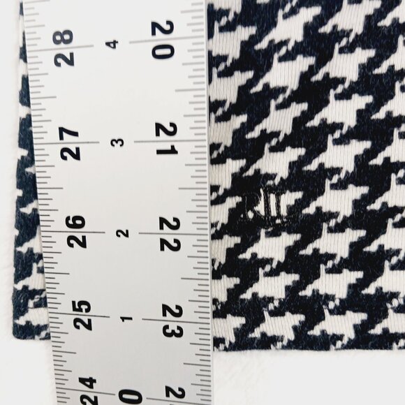 Lauren Ralph Lauren, Black & White Houndstooth Short Sleeve Cotton Top, Medium - Picture 9 of 13
